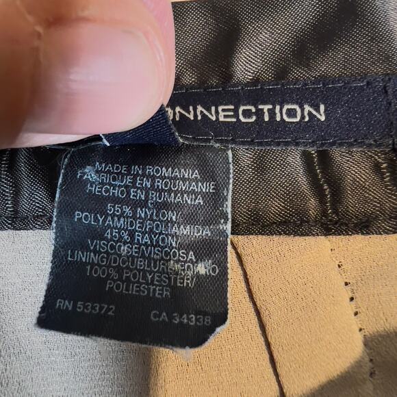 French Connection A-Line Micro-Mini Skirt Lace Woman 6 Black Lace Beige Lining - Picture 8 of 14